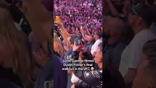 Gaethje capturing Poirier’s final walkout 💎 #UFC318