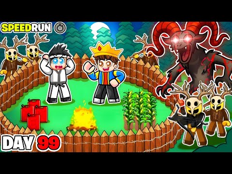 We Finally Completed SPEEDRUN in 99 Nights In The Forest 😱| Roblox