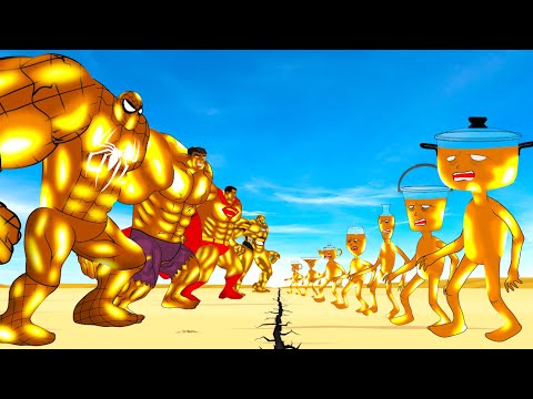 Rescue GOLD SPIDERMAN & HULK, IRONMAN, SUPERMAN Vs MONSTER RADIATION: Returning From The Dead SECRET