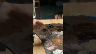 Behind the scenes of students working in our Intermediate Painting model room!