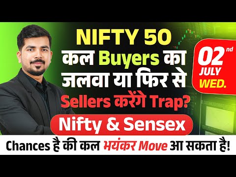 Nifty 50 Prediction and Bank Nifty Sensex Analysis for | 2nd July 2025 | Tomorrow Prediction