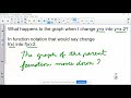 Exploring Transformations of Linear Functions