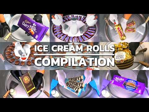 Best Chocolate Ice Cream Rolls Compilation 🍫 So Satisfying (ASMR)