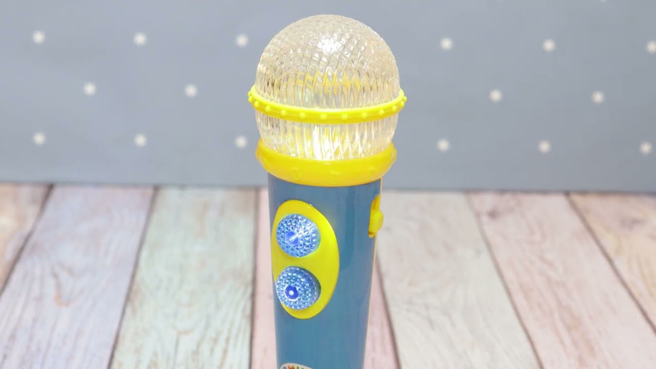 Микрофон синий трактор 15 песен, фраз, свет, на батарейках - видео