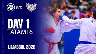 EKF KARATE  | Day 1 - Tatami 6 | EKF Cadet, Junior & U21 Championships