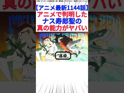 【アニメ最新1144話】アニメで判明したナス寿郎聖の真の能力がヤバい