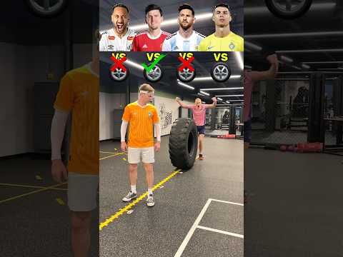 RUN FROM THE TIRE CHALLENGE VS 4 POPULAR FOOTBALLER | WHO WINS?💨🥞 #challenge #football #running