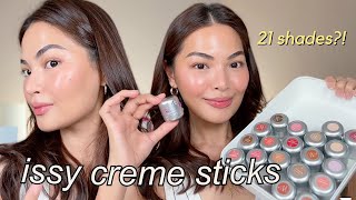 *NEW* ISSY CRÉME CHEEK STICKS 💖💜🩶 [Complete Swatches + Wear Test] • Joselle Alandy