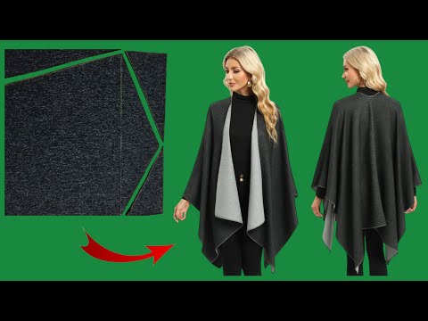 💥You Don't Have to Be a Tailor 💥This Way to Sew a Coat/Poncho is Quick and Easy