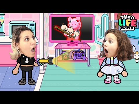 A 🐷 Piggy do Roblox #5 OS TRIGÊMEOS NA TV no Toca Life