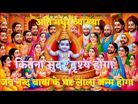 कितना सुंदर दृश्य होगा जब नन्द बाबा के घर लाला जन्मा होगा ।#radharamansarkar02 #viral #youtubevideo