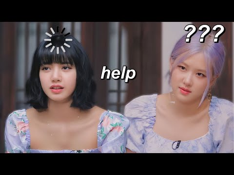Lisa and Rosé struggling with korean language