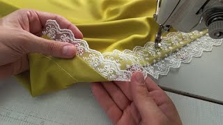 Important advice from a sewing expert when sewing sleeves with lace