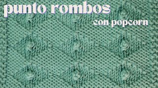 №159 🔹 punto rombos 🔹 para tejer cobijas, mantitas y colchas a dos agujas 🔹