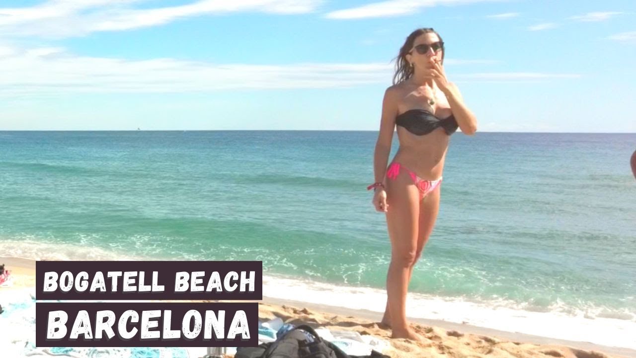 🇪🇸 Hot Day in Barcelona Beach – Spain ☀️🏖️ Amazing Bogatell Beach Walk – 4K