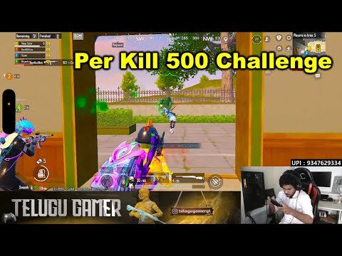 Per Kill 500 Challenge | Telugu Gamer