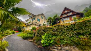 Walking in Magical Summer Storm in Hidden Village 🇨🇭 Switzerland 4K