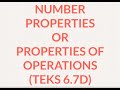 Properties of Operations in Mathematics