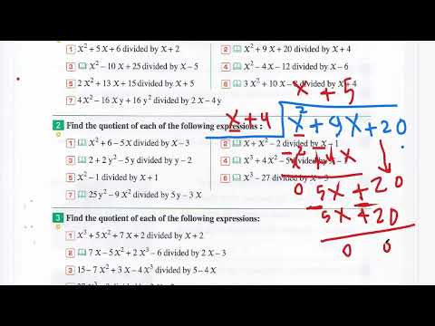 lesson 5, unit 2 divide algebraic expressions - Math prep 1- كتاب المعاصر ماث اولى اعدادى ترم تانى