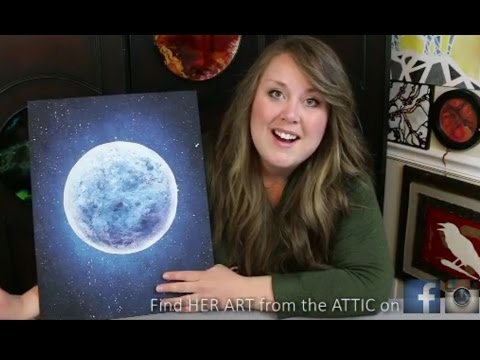 How to Paint a Moon & Star filled Sky · Bella Luna - YouTube