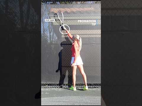 This is a great and simple way to work on your pronation on the serve.
