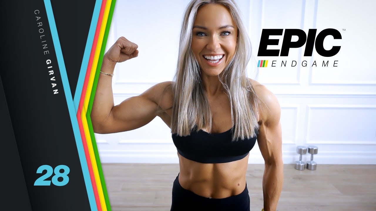 BOSSED Back, Biceps and Abs Workout - EPIC Endgame Day 28 - Caroline Girvan
