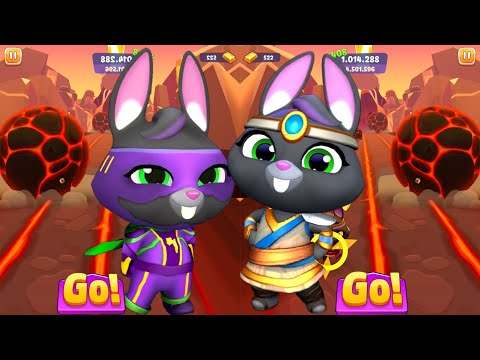 Talking Tom Time Rush vs Tom Hero Dash - Lightning Becca vs Super Becca Gameplay