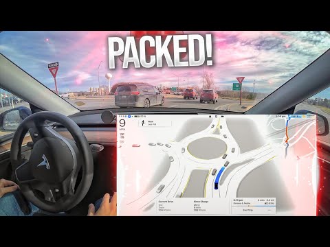 Tesla FSD 13 Dominates Difficult Roundabouts / Actually Smart Summon