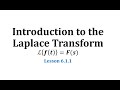Laplace Transform Concepts and Applications