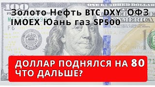 Прогноз курса доллара и юаня, Золото Серебро BTC DXY SP500 нефть газ ОФЗ Мосбиржа