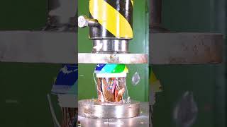 The Most Satisfying Crush You’ll See Today 🌈 #hydraulicpress #rainbow