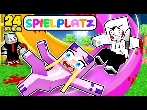 24 STUNDEN auf dem HORROR SPIELPLATZ! 🌸 Minecraft