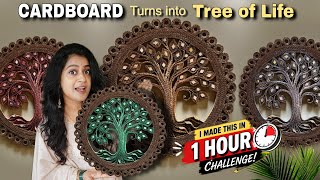 No Clay, No Paper, No MDF 😱 | DIY Tree Of Life Wall Hanging | Best Out Of Waste Quilling Craft
