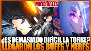 Llegaron los BUFFS Y NERFS a Galbrena y Qiuyuan, Materiales de Chisa, Nueva Torre - Wuthering Waves