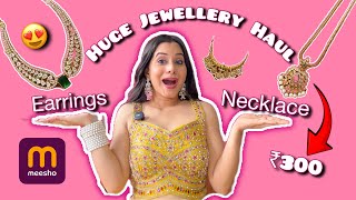 MEESHO *Huge* Jewellery Haul Starting ₹300 😳 Festival / Wedding Earrings & Necklace Set 🤩 #youtube 