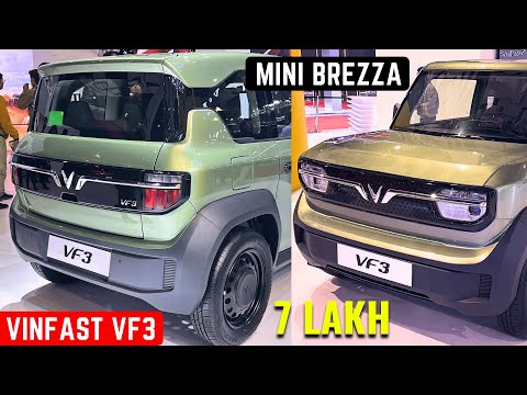 New VinFast VF3 ( Mini Brezza ) Rs 7 Lakh MIni Electric SUV | 215 Km Range | Tata Tiago EV Killer ?