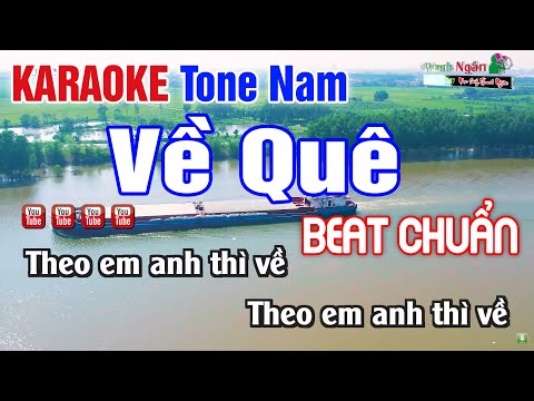 Về Quê Karaoke 2025 Tone Nam | Nhạc Sống Thanh Ngân