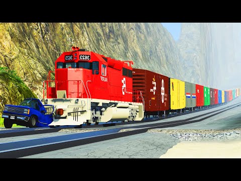 Freight Trains High-Speed Accidents Derailments #49 ✅ BEAMNG.Drive STREAM