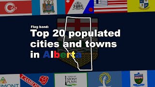 flag band: top 20 populated cities and towns in alberta