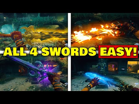 Citadelle Des Morts How to get ALL 4 Swords & Incantations Upgrade All 4 Sword (Black Ops 6 Zombies)