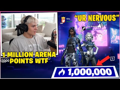 CLIX *EMBARRASSED* 1 MILLION Arena Points Player In 1v1 Wager & Reacts To BRECKIE Hill CAR!