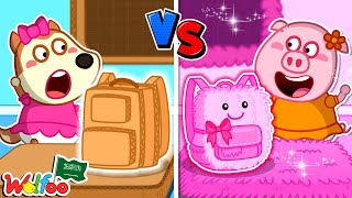 Wolfoo 🎒 مغامرة الحقيبة الغنية vs الفقيرة ✨ درس مهم للأطفال! @wolfooinarabic