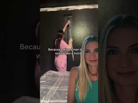 Woman paints a room black instead of asking a man …#shorts