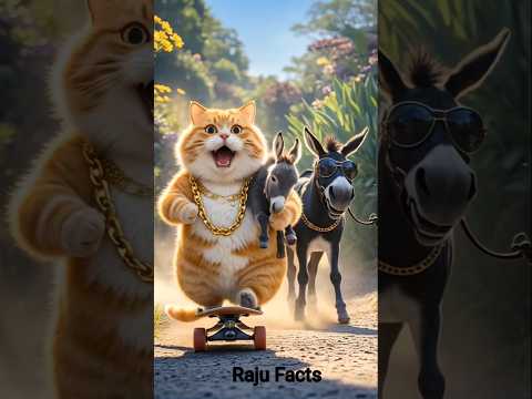 बिल्ली बच्चा लेकर भागी #shorts #youtubeshorts #animals