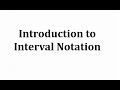 Understanding Interval Notation