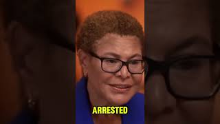 Karen Bass Reacts to Protesters Attacking LAPD! 🚨 #ytshorts #uspolitics