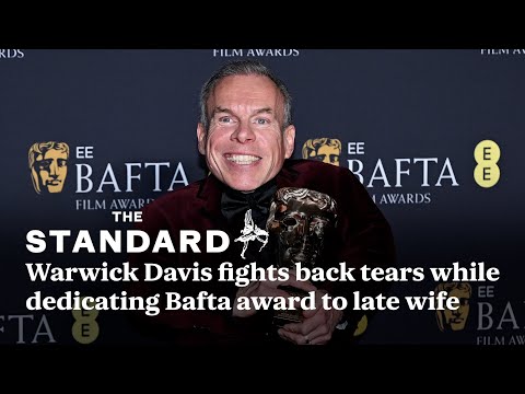 Warwick Davis fights back tears while dedicating Bafta award to late wife