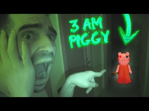 Decidí JUGAR Roblox con PIGGY en la NOCHE y se me apareció esto !!