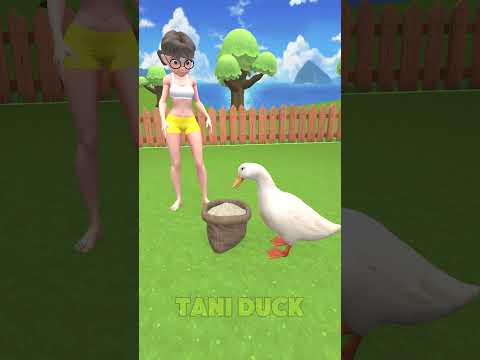 Duck eat then go to the toilet #funny #scaryteacher #shorts