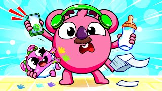Busy Daddy Day! 💼🎉 A Family Fun Story | Funny Kids Songs 🐱🐨🐰🦁 And Nursery Rhymes by Baby Zoo